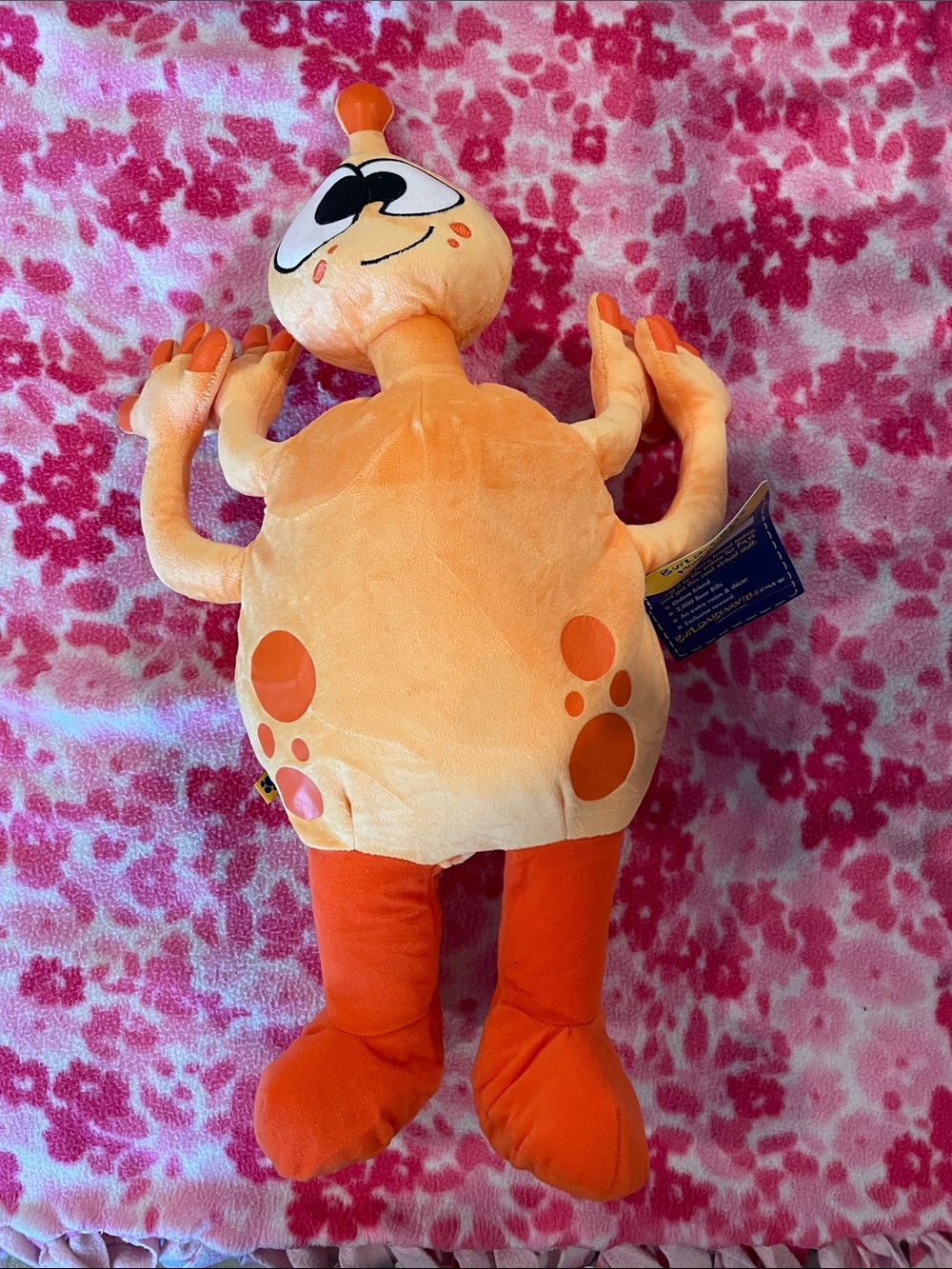 Build-A-Bear Awesome Orange Alien “Tester” NWT